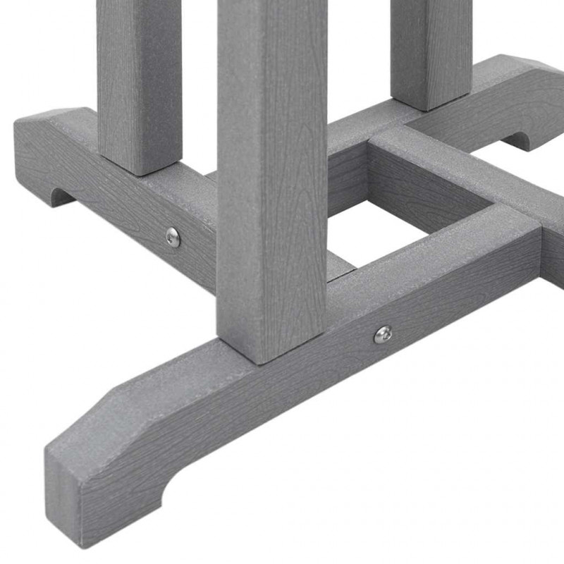 Zestaw barowy w ogrodzie 3 pcs Jasnoszary HDPE