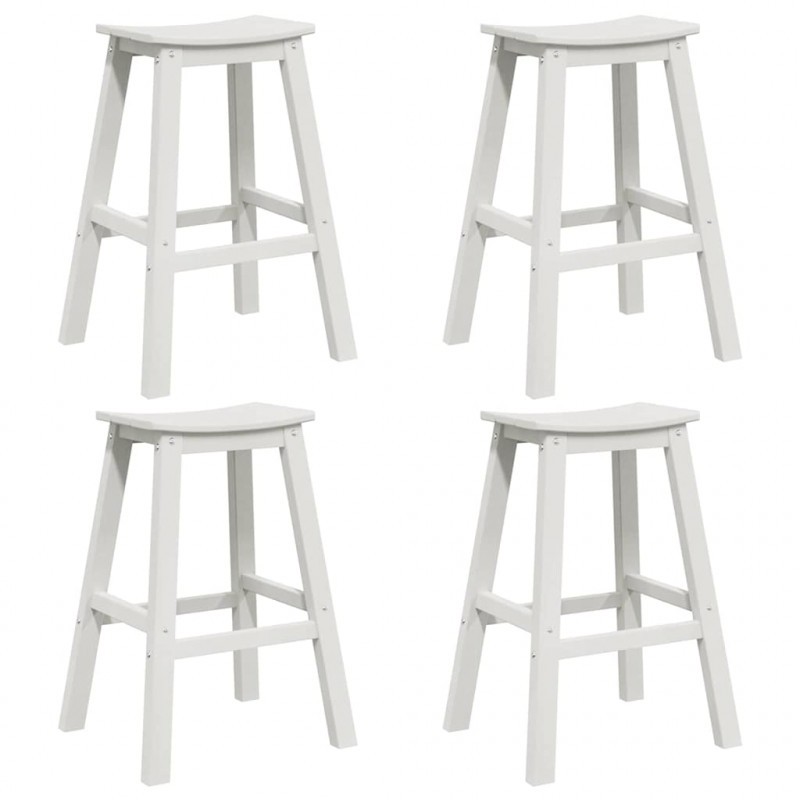 Zestaw barowy w ogrodzie 4 pcs Biały HDPE