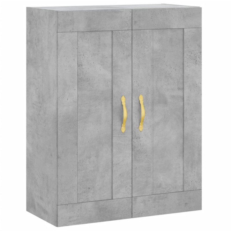 Witrynka, szarość betonu 69,5x34x180 cm materiał drewnopochodny
