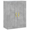 Witrynka, szarość betonu 69,5x34x180 cm materiał drewnopochodny