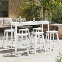 Zestaw barowy w ogrodzie 6 pcs Biały HDPE