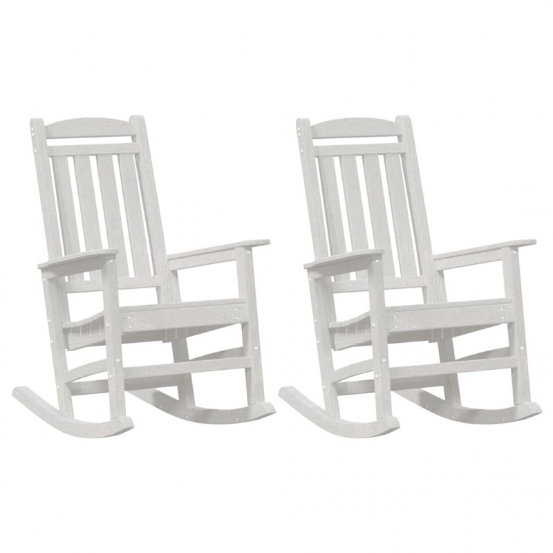 Fotel bujany 2 pcs Biały 92 x 70 x 108 cm Polietylen