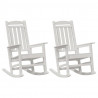 Fotel bujany 2 pcs Biały 92 x 70 x 108 cm Polietylen