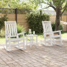 Fotel bujany 2 pcs Biały 92 x 70 x 108 cm Polietylen