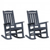 Fotel bujany 2 pcs Granatowy 92 x 70 x 108 cm Polietylen