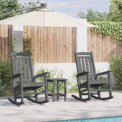 Fotel bujany 2 pcs Jasnoszary 92 x 70 x 108 cm Polietylen