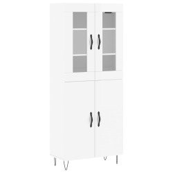 Witrynka biała połysk 69,5x34x180 cm materiał drewnopochodny