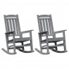 Fotel bujany 2 pcs Jasnoszary 92 x 70 x 108 cm Polietylen