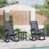 Fotel bujany 3 pcs Granatowy Polietylen