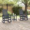 Fotel bujany 3 pcs Granatowy Polietylen