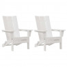Krzesło Ogrodowe 2 pcs Biały 80.5 x 74.5 x 92 cm Polietylen