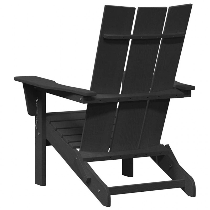Krzesło Ogrodowe 2 pcs Czarny 80.5 x 74.5 x 92 cm Polietylen