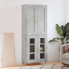 Witrynka, szarość betonu 69,5x34x180 cm materiał drewnopochodny