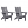 Krzesło Ogrodowe 2 pcs Jasnoszary 80.5 x 74.5 x 92 cm
