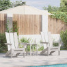 Krzesło Ogrodowe 3 pcs Biały 80.5 x 74.5 x 92 cm Polietylen