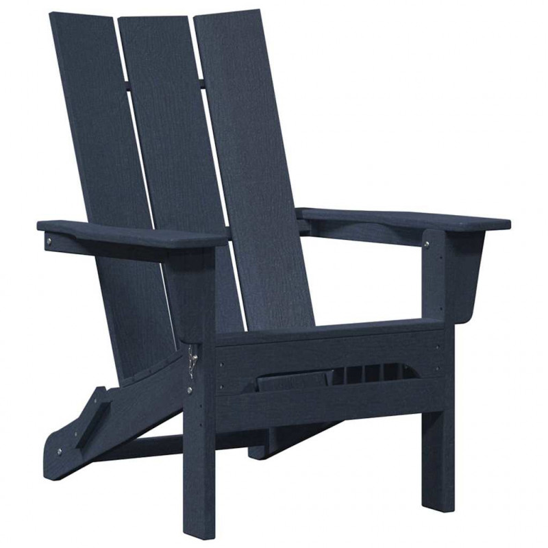 Krzesło Ogrodowe 3 pcs Granatowy 80.5 x 74.5 x 92 cm Polietylen