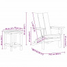 Krzesło Ogrodowe 3 pcs Granatowy 80.5 x 74.5 x 92 cm Polietylen