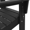 Krzesło Ogrodowe 3 pcs Czarny 80.5 x 74.5 x 92 cm Polietylen