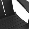 Krzesło Ogrodowe 3 pcs Czarny 80.5 x 74.5 x 92 cm Polietylen