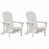 Krzesło Ogrodowe 2 pcs Biały 82 x 74 x 92 cm Polietylen