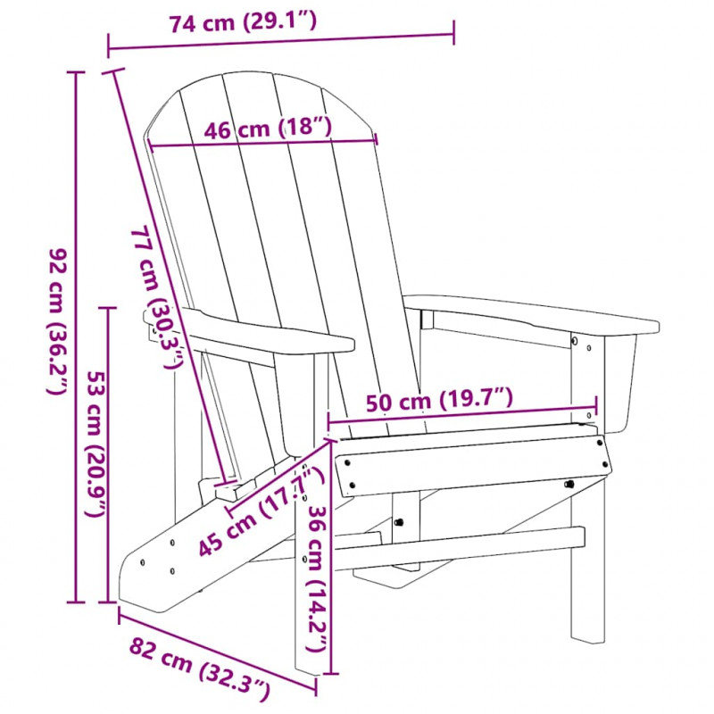 Krzesło Ogrodowe 2 pcs Biały 82 x 74 x 92 cm Polietylen