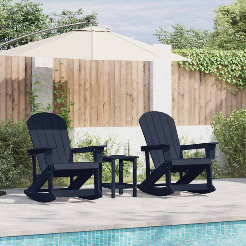 Fotele bujane Adirondack 2 pcs Granatowy HDPE