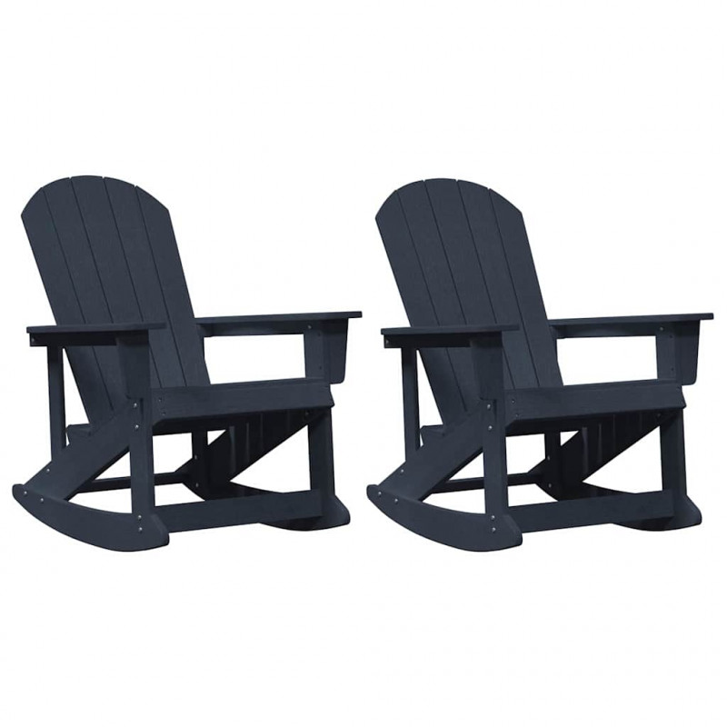 Fotele bujane Adirondack 2 pcs Granatowy HDPE
