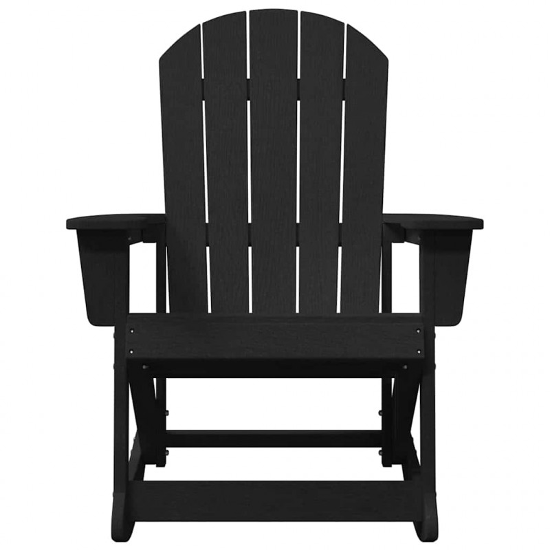 Fotele bujane Adirondack 2 pcs Czarny HDPE