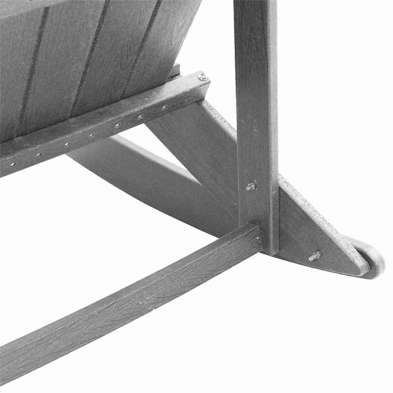 Fotele bujane Adirondack 2 pcs Jasnoszary HDPE