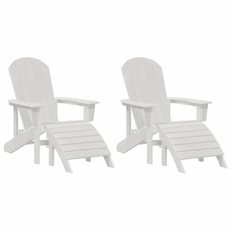 Krzesło Ogrodowe 2 pcs Biały 83 x 74 x 92 cm Polietylen