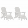 Krzesło Ogrodowe 2 pcs Biały 83 x 74 x 92 cm Polietylen