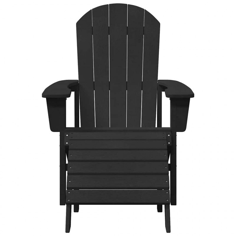 Krzesło Ogrodowe 2 pcs Czarny 83 x 74 x 92 cm Polietylen
