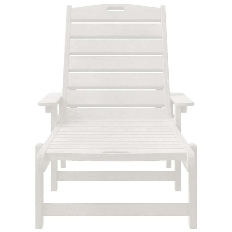 Leżak 2 pcs Biały 195,5 x 53 x 98,5 cm Polietylen