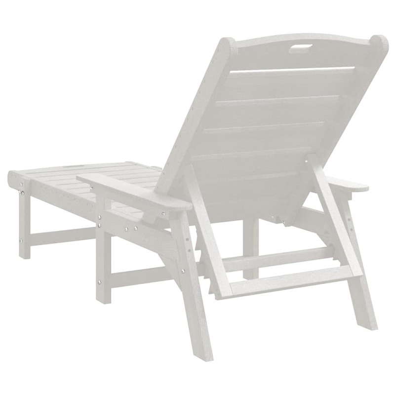 Leżak 2 pcs Biały 195,5 x 53 x 98,5 cm Polietylen