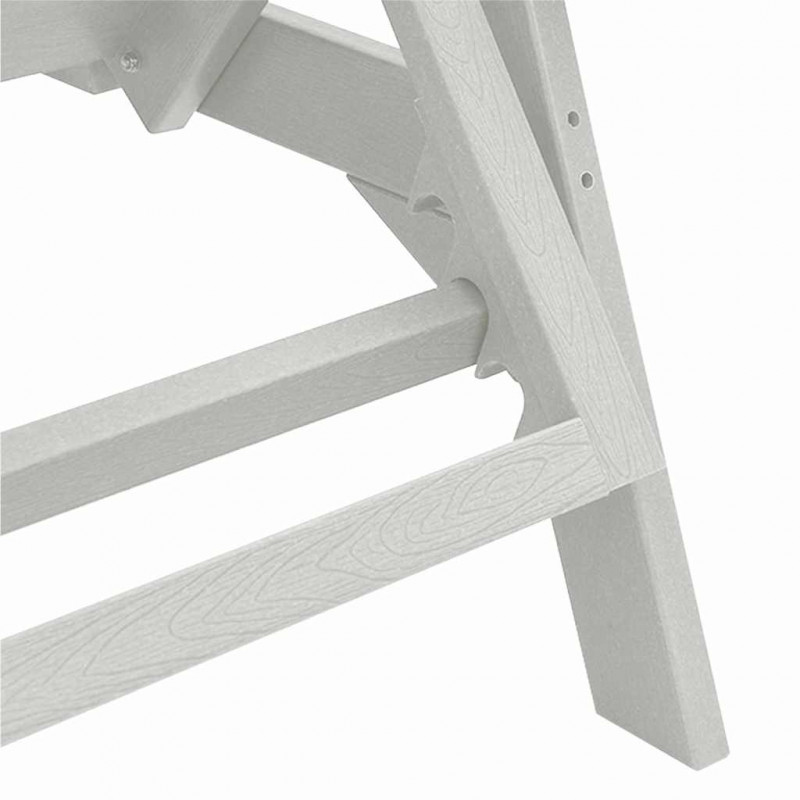 Leżak 2 pcs Biały 195,5 x 53 x 98,5 cm Polietylen