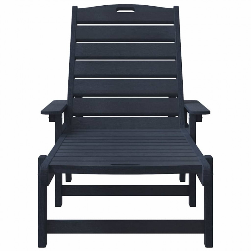 Leżak 2 pcs Granatowy 195,5 x 53 x 98,5 cm Polietylen