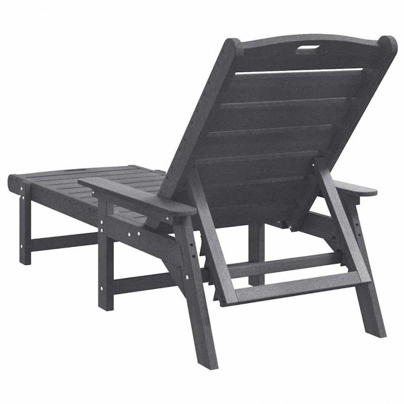 Leżak 2 pcs Jasnoszary 195,5 x 53 x 98,5 cm Polietylen