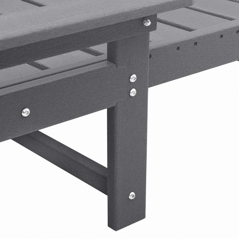Leżak 2 pcs Jasnoszary 195,5 x 53 x 98,5 cm Polietylen