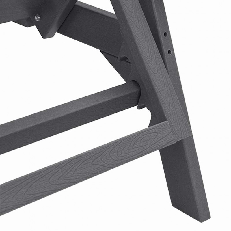 Leżak 2 pcs Jasnoszary 195,5 x 53 x 98,5 cm Polietylen
