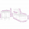 Leżak 3 pcs Jasnoszary Polietylen
