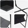 Zestaw do jadalni w ogrodzie 9 pcs Czarny Stal