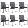 Zestaw do jadalni w ogrodzie 11 pcs Czarny Stal