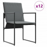 Zestaw do jadalni w ogrodzie 13 pcs Czarny Stal