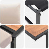 Zestaw do jadalni w ogrodzie 3 pcs Ciemnoszary Stal
