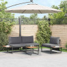 Zestaw do jadalni w ogrodzie 3 pcs Antracyt Stal