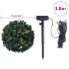 Sztuczne kule bukszpanowe z diodami LED 4 szt. Zielone 12 cm
