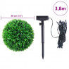 Sztuczne kule bukszpanowe z diodami LED 2 szt. Zielone 38 cm