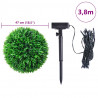 Sztuczne kule bukszpanowe z diodami LED 2 szt. Zielone 47 cm