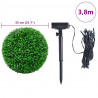 Sztuczne kule bukszpanowe z diodami LED 2 szt. Zielone 55 cm