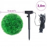 Sztuczne kule bukszpanowe z diodami LED 4 szt. Zielone 12 cm